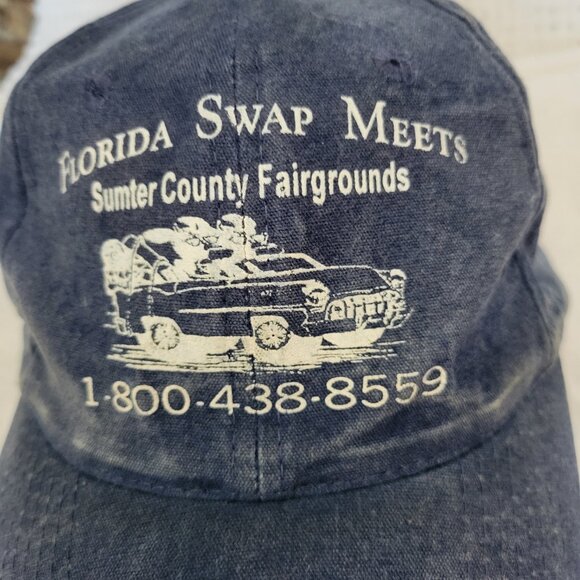 Y2K Florida Swap Meet Sumter Cty Trucker Baseball Hat Cap Denim Zkapz OSFA - Picture 2 of 11